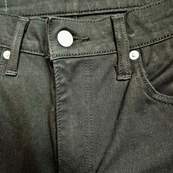 LEVI'S PREMIUM 512 Jeans Mens W31 X L32 Jet Black Slim Taper Leather Patch - Picture 7 of 9